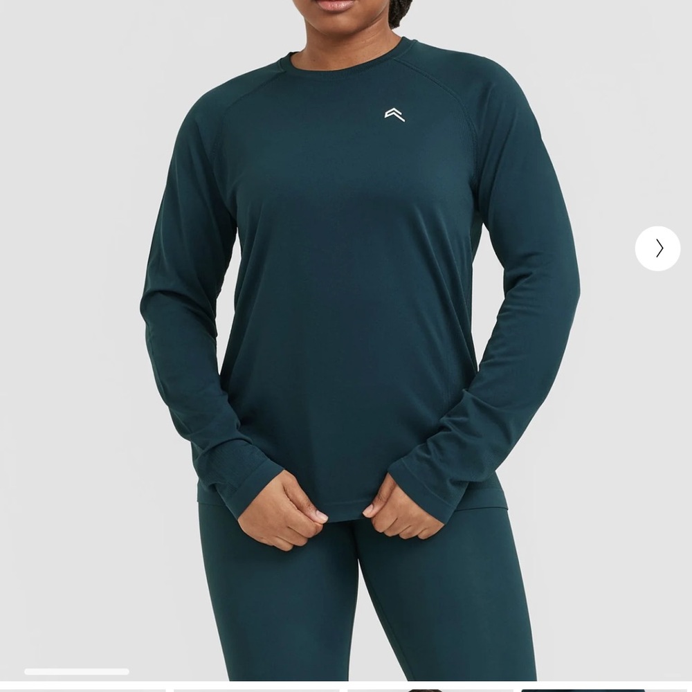 Oner Active Go To Seamless Long Sleeve Top in Oil Blue
